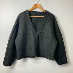 セレクトモカ select MOCA ブークレーVネックショートカーディガン 【L】チャコールのサムネイル