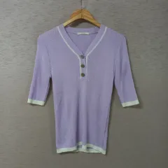 B8-10/더아이잗 バイオレット ニットTシャツ レディースのサムネイル