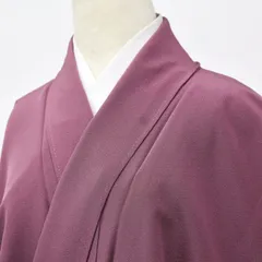 【一輝堂】色無地 一つ紋 着物 正絹 身丈約158.5cm 裄丈約64cm 26z08-3988のサムネイル