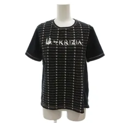 クリッツィア KRIZIA Tシャツ カットソー M 黒 ブラック ロゴプリント 半袖 ラウンドネック /NL ■ECF006のサムネイル