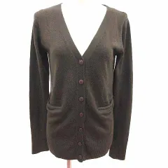 ビームスボーイ BEAMS BOY カーディガン ニット Vネック 長袖 M 茶 ブラウン /YKのサムネイル