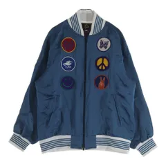 Needles (ニードルス) 23SS AWARD JACKET アワード 両面刺繍 サテン スーベニアジャケット ネイビー MR195のサムネイル