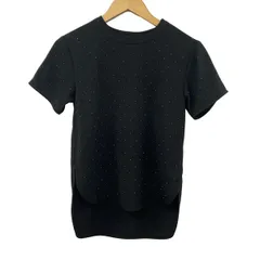 BALENCIAGA(バレンシアガ) 半袖Tシャツ サイズXS レディース美品  - 393507 T0K20 黒×シルバー クルーネック/メタルビーズのサムネイル