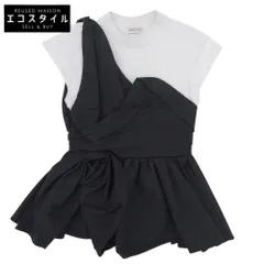 ALEXANDER McQUEEN　アレキサンダーマックイーン　美品 アシンメトリー レイヤード カットソー ブラウス ブラック×ホワイト 40 707098　40のサムネイル