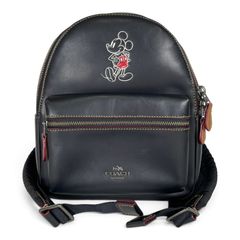 COACH コーチ ミッキー レザー ミニリュックサック ブラック - メルカリ