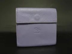 ■美品■ IL BISONTE イルビゾンテ レザー 二つ折り 財布 ウォレット 札入れ 小銭入れ ライトパープル系 DP3773のサムネイル