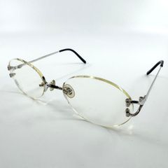 Cartier カルティエ メガネ リムレス ツーポイント シルバー