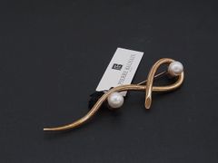 PIERRE BALMAIN ピエールバルマン パール ピンブローチ ピンバッジ アクセサリー ゴールド系 ジュエリー 普段使い 中古 DP4282