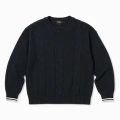 23 SPORT 23スポーツ 黒 ケーブルニット セーター 2のサムネイル