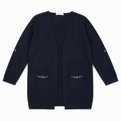 Feroux フェルゥ ネイビー ロングカーディガン 綿100%のサムネイル