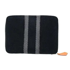 HERMES エルメス フールトゥ パースPM 折財布 キャンバス ブラック×グレー  新古品 美品 エルメス 財布 aq13231のサムネイル