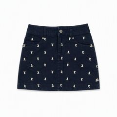 Disney embroidered mini skirt, size 7, navy.
