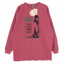 HYSTERIC GLAMOUR ヒステリックグラマー 01183CL06 ヒスガール プリント  ワッフル ロングスリーブ 長袖 カットソー ピンク系【極上美品】【中古】のサムネイル