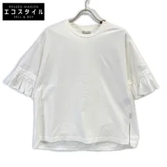 MONCLER　モンクレール　MAGLIA GIROCOLLO ホワイト フリル 切替Tシャツ　Sのサムネイル