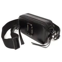 OL25563 極美品 MARC JACOBS マークジェイコブス スナップショット カメラバッグ クロスボディ ショルダーバッグ ミニ サフィアーノ レザー 黒 ブラックのサムネイル