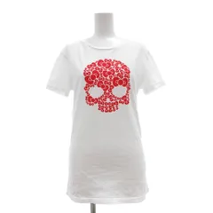 ハイドロゲン HYDROGEN ×サンリオ SANRIO カットソー Tシャツ ドクロ キティちゃん カットソー M 白 ホワイト ピンク 半袖 ドクロ柄 /SX ■GYのサムネイル