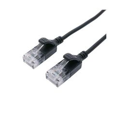 ds-（まとめ） ナカバヤシ ミヨシCAT.6A LANケーブル スリム ブラック 5m C6A-S05BK 1本 〔×5セット〕