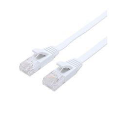 ds-（まとめ） ナカバヤシ ミヨシCAT.6A LANケーブル フラット ホワイト 10m C6A-F10WH 1本 〔×3セット〕