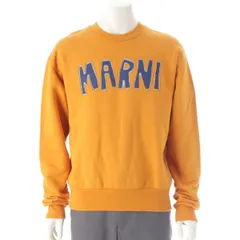 マルニ 22AW 裏起毛 ロゴ スウェット プルオーバー トップス FUMU0074P5 イエロー 44【中古】のサムネイル