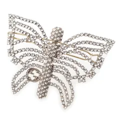 グッチ ストーン インターロッキングG バタフライ ヘアアクセサリー シルバー ゴールド【中古】のサムネイル