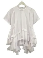 コムデギャルソンコムデギャルソン COMME des GARCONS COMME des GARCONS コムコム 変形 カットソー プルオーバー S ホワイト 白 2024SS 半袖 チュール ☆AA★のサムネイル