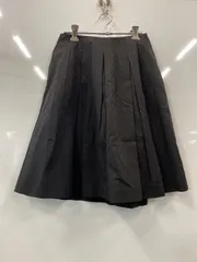 PD267⚫︎PauIStuart⚫︎ポールスチュアート⚫︎スカート⚫︎膝丈⚫︎サイドファスナー付⚫︎綿混⚫︎レディース⚫︎size6⚫︎織り模様⚫︎黒のサムネイル