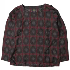 Needles ニードルス 21SS 日本製 L/S U Neck Tee - Splashed Plaid Jq. チェックプルオーバーシャツ IN103 S Brown/Burgundy 長袖 Tシャツ トップス g27700のサムネイル