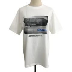 ピュアルセシン pual ce cin Tシャツ カットソー プルオーバー クルーネック プリント ロゴ 半袖 白 黒 ホワイト ブラックのサムネイル