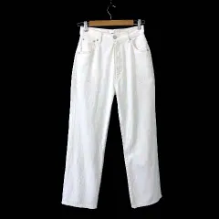 ロンハーマン Ron Herman RHC 21SS ハイウエスト デニムパンツ ジーンズ ストレート ホワイトデニム 24 白 ホワイト 3310600287のサムネイル