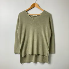 トラッゾドンナ TORRAZZO DONNA Vネックリブニットセーター【F】カーキ系のサムネイル