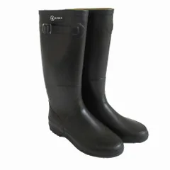 AIGLE エーグル ブーツ ロングラバー レイン シューズ ブラック 38 25cm レディース 【中古】のサムネイル