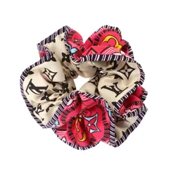 【極美品】ルイヴィトン ヘアアクセサリー シュシュ モノグラム タイルズ シルク ルイ ヴィトン LOUIS VUITTON シュシュ モノグラム タイルズ シルク