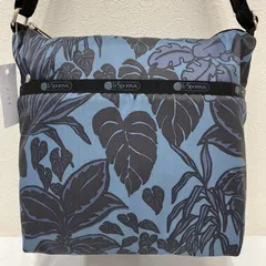 7176　LeSportsac　レスポートサック　ショルダーバッグ　軽量　レディース　ボタニカル　リーフ　ブルー　ブラックのサムネイル