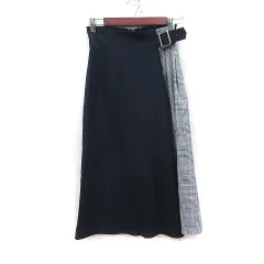 クリアインプレッション CLEAR IMPRESSION フレアスカート ロング グレンチェック ドッキング 切替 1 S マルチカラー /YIのサムネイル