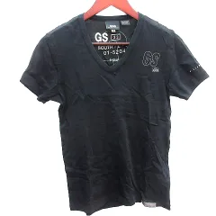 ジースター G-STAR カットソー Tシャツ Vネック 刺繍 プリント 半袖 M 黒 ブラック /AUのサムネイル