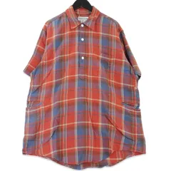 SASSAFRAS ササフラス Wheel Barrow Shell Shirt 1/2 Madras Check ウィルバローシェルシャツハーフ 半袖シャツ オレンジ XL  99001564のサムネイル
