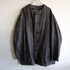 10s オランダ インディゴリネン ジャケット ヴィンテージ ヨーロッパ