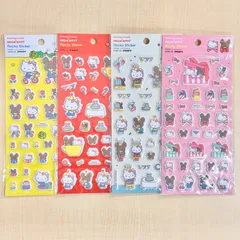 【送料込】スクエア ハローキティ x くまのがっこう フロッキーシールのサムネイル