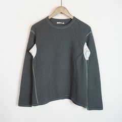 FUMIKA_UCHIDA フミカウチダ Striped Flannel Wool Mesh Thermal ウール メッシュ セーター ニット FU-0-CS003 灰 L 3475Q★4