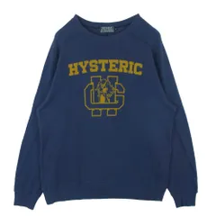 HYSTERIC GLAMOUR ヒステリックグラマー 02243CS08 H SCHOOL 長袖 スウェット トレーナー ネイビー系 イエロー系 M【中古】のサムネイル