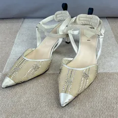 R FENDI フェンディ 靴 パンプス ハイヒール ベージュ ストラップ レディース 約25cmのサムネイル