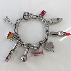 MARY QUANT マリークワント ブレスレット メタル Tバー コスメモチーフ チャーム チェーン