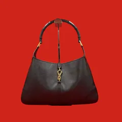 美品　GUCCI グッチ バンブー ジャッキー ワンショルダーバッグ オールレザー ブラックのサムネイル