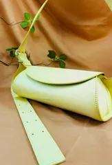 JIL SANDER ジルサンダー カンノーロ ミニ レザー ショルダーバッグ イエローのサムネイル