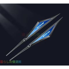대인기 메르세데스·벤츠 AMG 심청색/블루 펜더 사이드 엠블럼 금속제 스티커 2장 세트 데칼 양면 테이프 차용 액세서리 cbjshz509