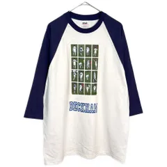 00年代 デビッド・ベッカム 七分丈 Tシャツ サッカー ホワイト(メンズ L)中古 古着 Y7655のサムネイル