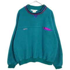 90年代 USA製 Columbia コロンビア フリーススウェット アウトドア ターコイズブルー(メンズ XL)中古 古着 Y7718のサムネイル