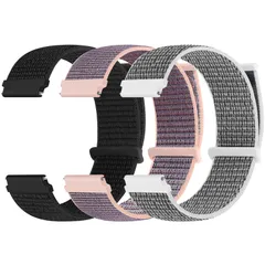 [Acortjl] 時計バンド 18mm 20mm 22mm クイックリリース ナイロン スポーツ ループ 時計バンド 調節可能 通気性 交換用ストラップ レディース メンズ 3個パックのサムネイル