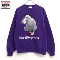 90s USA製 vintage Disney イーヨー Eeyore スウェット トレーナー メンズ 表記Mサイズのサムネイル