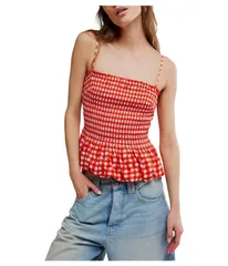 フリーピープル レディース トップス シャツ Free People Sundance Tank Red Combo レッドのサムネイル